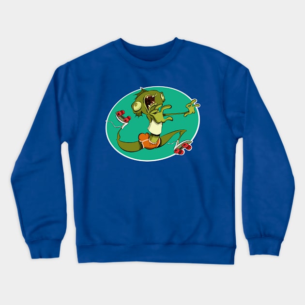 Rollerskating Fish Man! Crewneck Sweatshirt by westinchurch